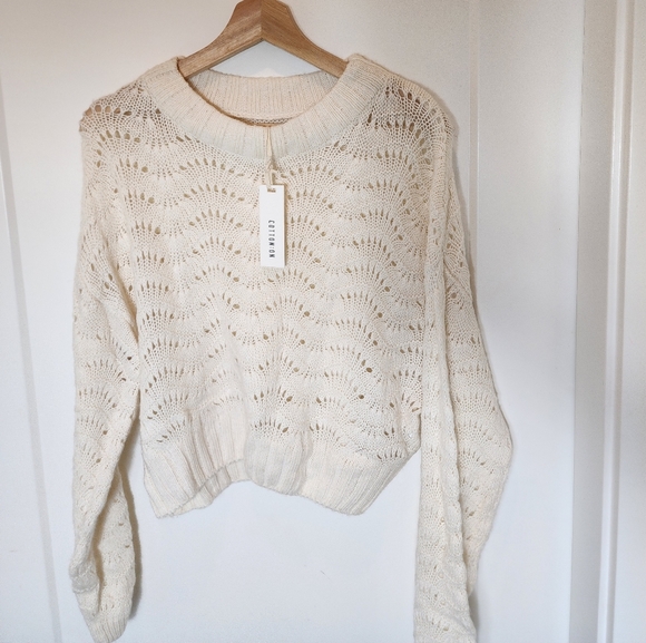 Women's cropped sweater size M - Picture 2 of 3